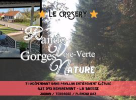 LE CROSERY Clim Rando Ski Gorges Voie Verte – hotel w mieście Thiéfosse