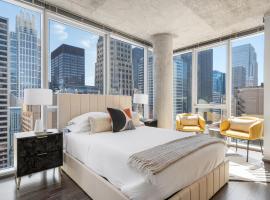 Linea Luxury Living with Indoor Pool and Rooftop Views in The Loop, hotel v destinaci Chicago