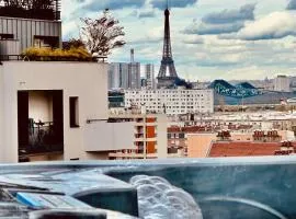 Penthouse avec jaccuzzi vue sur la Tour Eiffel