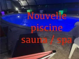 T1, spa privé accès piscine sauna