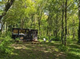 Tiny House La Clairière au milieu des bois !، بيت صغير في Sonchamp