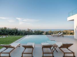 Villa Zefyros With Sea View，普拉坦亞斯的Villa