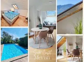 Suite Castel MeranO - panorama terrace and pool