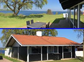 Panoramablick der Extraklasse ! Familienfreundlich Nah am Strand in schöner, ruhiger Umgebung, cabaña en Aabenraa