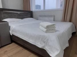 апартаменты в городе Астана диван и кровать смарт тв, Hotel in Promyshlennyy