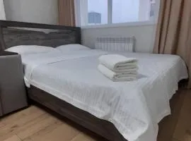 апартаменты в городе Астана диван и кровать смарт тв