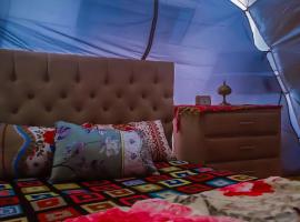 Luxury tent in the middle of nature, family hotel in Azal