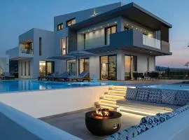 Exclusive Crete Villa 4 Bedrooms Villa Blue Lavish Interiors Infinity Pool Incredible Sea Views Terrace With Bbq Gym Rethymno