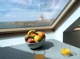 Kermorvan - pleine vue mer- parking et wifi - départ pour les îles