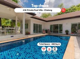 Phikun 4 BR Private Pool Villa, hotel in Chalong 