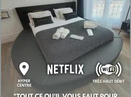 L'Hyper Centre - Netflix & Wifi - Lit Haut de Gamme & Sofa Tantra - check-in 24H24