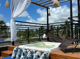 Casa com Jacuzzi e vista para o Mar em Milagres