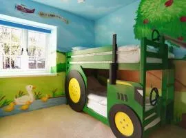 Kids Fun Farm Themed Bedroom in Cosy Cob Cottage