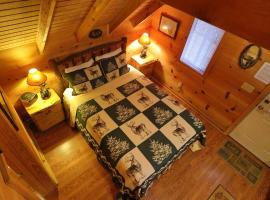 Cozy cabin w/ fireplace 3 minutes to Helen! #2., hotel en Helen