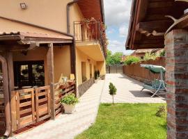 3 bedrooms house with furnished terrace and wifi at Sacele, hotel in Săcele