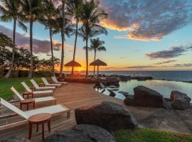 ONE OCEAN OHANA Expansive Views Exclusive Oceanfront Grotto pool plus private pool spa, accessible hotel in Waikoloa