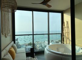 503 Edge芭提雅25层正海景大二房二厅二卫, 沙滩+步行街+购物中心, hotel a Centro di Pattaya