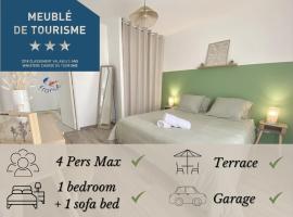 Modern appartement pour 4pers - near aeroport, Eurexpo and Lyon - terrasse - parking, hotel in Saint-Priest