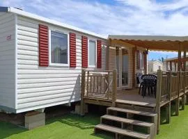 Mobil-home avec terrasse couverte