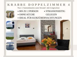 Krabbe Doppelzimmer 4, am Elbe-Weser-Radweg mit Fahrradunterstellmöglichkeit, auch für E-Bikes, ideal für Kurzaufenthalte, Smart-TV 42 Zoll, kostenfreier Parkplatz,、ヴレーメンのホテル