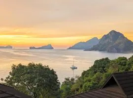 Perch El Nido's Seaview Villas overlooking Marimegmeg、エルニドのビーチ周辺のバケーションレンタル