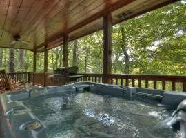 Bearfoot Ridge Wood-burning fireplace cozy hot tub serene views