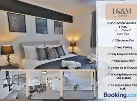 Perfect For Contractors, Families, Business Stay, 2 Bed Apartment By HKM HOUSING Short Lets & Serviced Accommodation Watford