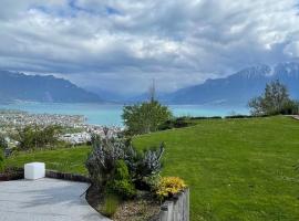 Le Chardonne - Designer's home with a stunning lake and mountain view: Chardonne şehrinde bir daire