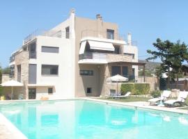 Porto - luxury penthouse, pool, walk to the beach, hotel de luxe a Porto Rafti