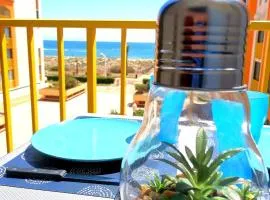 appartement vue mer,accès direct plage,fibre,clim,parking public gratuit