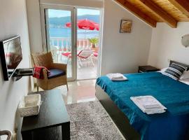 Family House with pool & sea view, serviced apartment in Bijela
