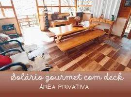 Chalé aconchegante com solário gourmet