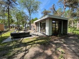 Bos chalet Hellendoorn met Hottub, cabin in Haarle