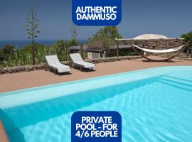 Lighted Pool, Barbecue & Sea View - Authentic "Dammusi", hotell i Pantelleria
