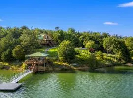 Lakefront Retreat With Mountain Views, Private Boat Launch And Dock