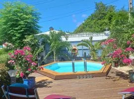 Villa de 2 chambres avec vue sur la mer piscine privee et jacuzzi a Bouillante