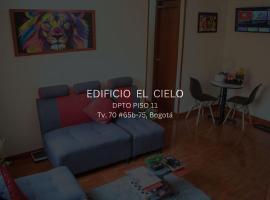 Acogedor Apartamento en zona residencial con vista a la ciudad Wi-Fi 350 Mbps, lägenhet i Bogotá