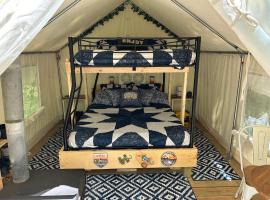 Red Creek Hideaway in Cooperstown NY, luxury tent in Cooperstown