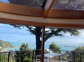 Sea views from holiday home, self-catering accommodation in Lower Hutt