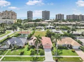 Pet-friendly home with pool, spa and steps to beach