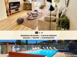 Modern 1 Bdr + Balcony + Free Parking + AC + Pool, apartment in LʼIsle-dʼAbeau