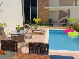 Barra grande com piscina, ar condicionado, novo , bem localizado