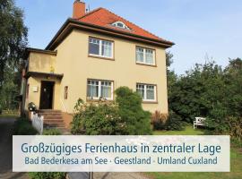 Ferienhaus Beerster Sonne am See Ideal for a long stay Netflix, holiday rental in Bad Bederkesa