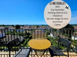 Nid douillet palois vue Pyrénées - Parking