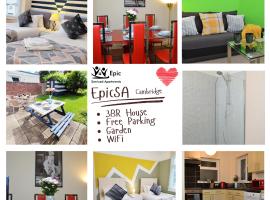 Epicsa - 3 Bedroom Family & Corporate Stay, Garden and FREE parking, viešbutis Kembridže