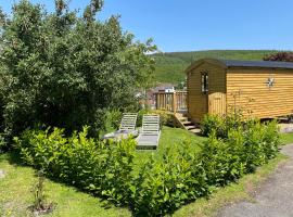 Stylish Shepherds Hut with Amazing Views, hotel en Knighton
