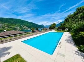 Paradise by the Lake Lugano，布魯西諾亞希吉歐的有停車位的飯店