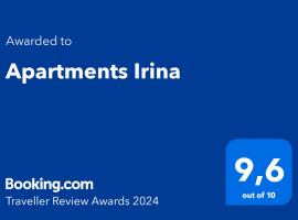 Apartments Irina، فندق في إيتْشيتْشي