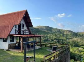 Cabaña de lujo con espectacular vista y clima, cabana o cottage a San Carlos
