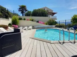 Gîtes Sassone, vue panoramique sur Ajaccio et la mer